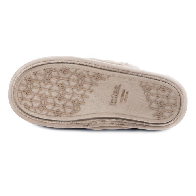 totes toasties® Ladies Velour Mule Slippers Taupe Extra Image 6